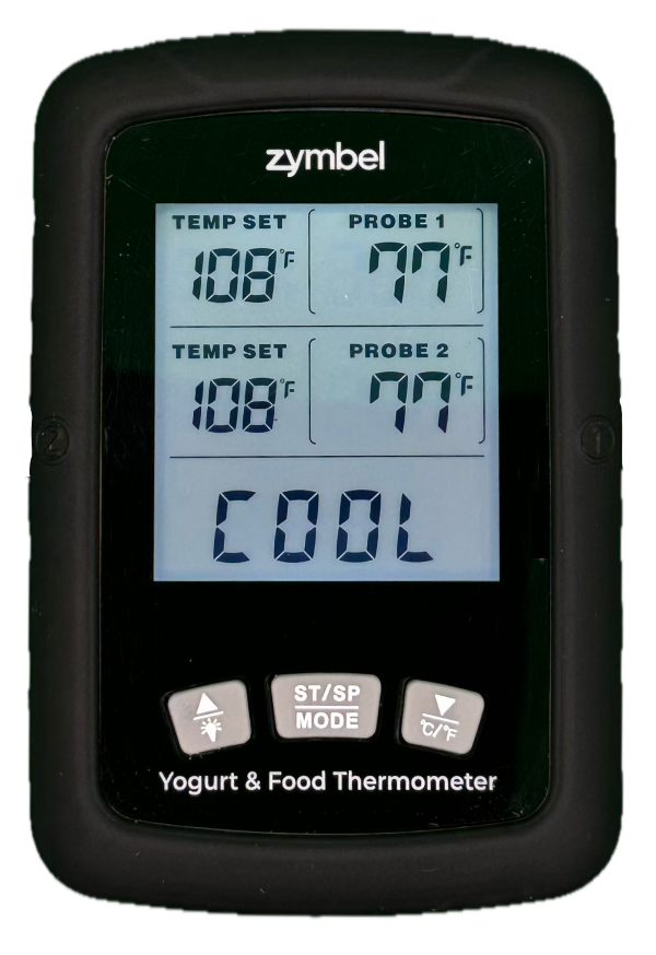 yogurt thermometer in milk cool alert mode