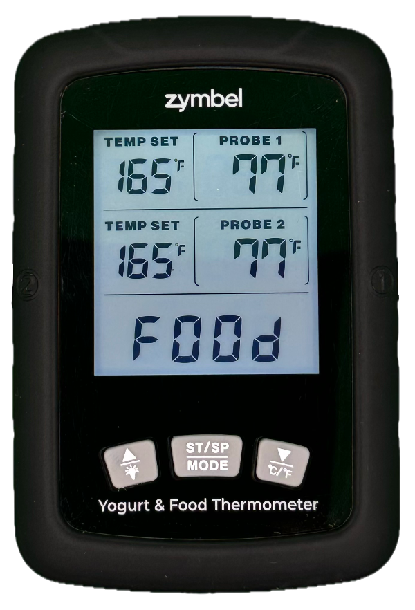 yogurt thermometer in meat/food alert mode