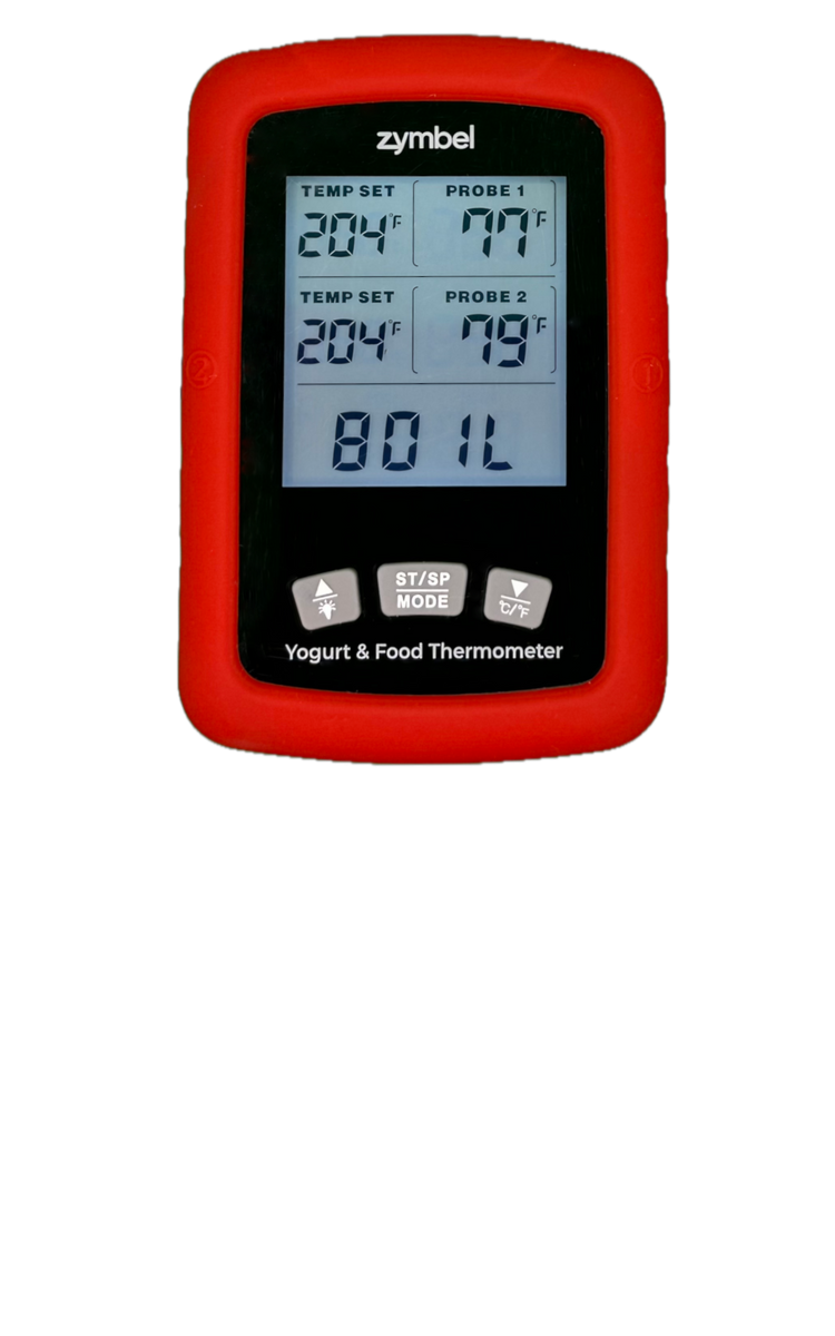 Zymbel Yogurt Thermometer front view red